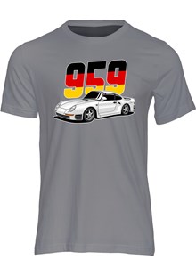 Dream Car Porsche 959 T-shirt Charcoal