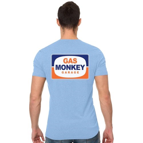 Gas Monkey Garage Gas Em Up T-Shirt, Blue - click to enlarge